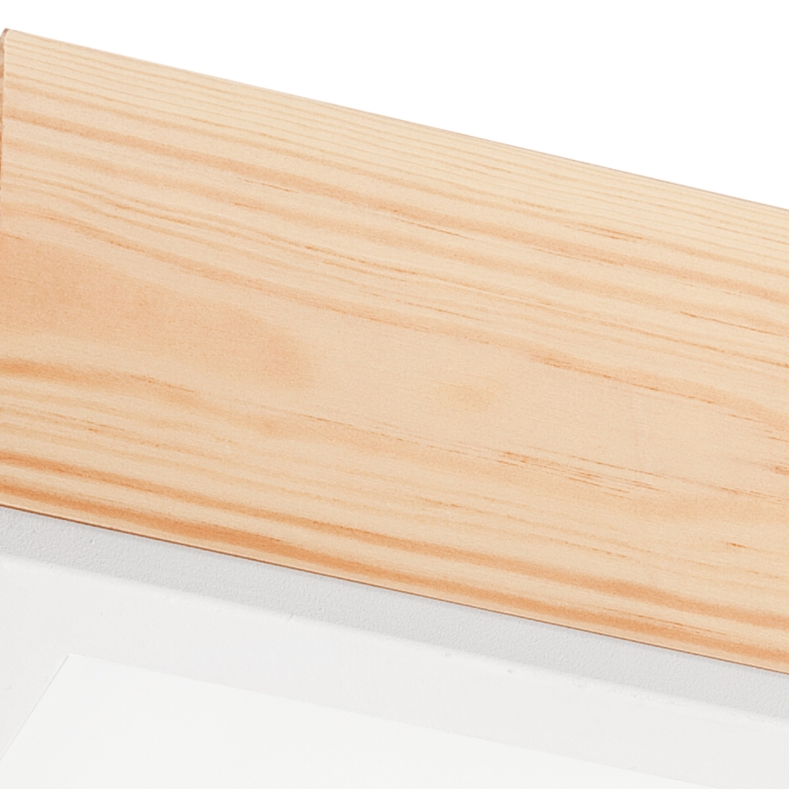 Stropna svetilka NATURAL SQUARE 2xE27/15W/230V 31x31 cm bor/bela