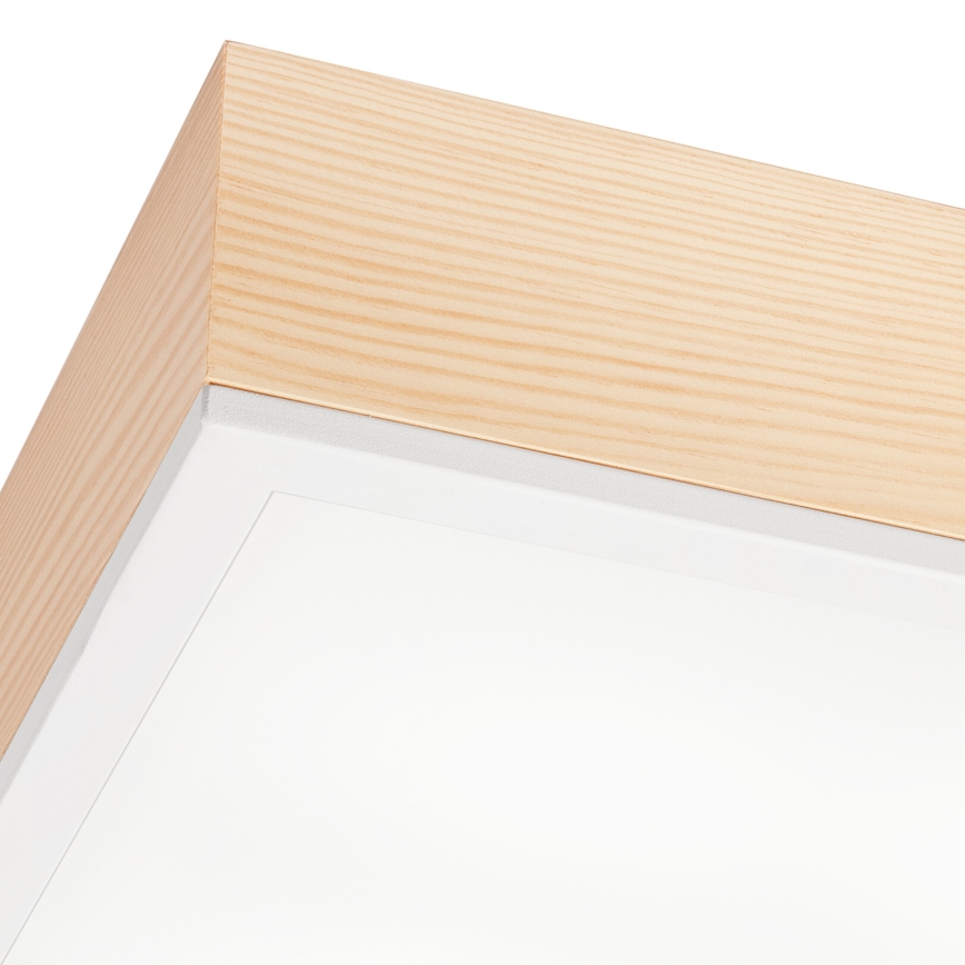 Stropna svetilka NATURAL SQUARE 4xE27/15W/230V 39x39 cm bor/bela