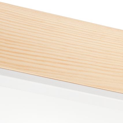 Stropna svetilka NATURAL SQUARE 4xE27/15W/230V 39x39 cm bor/bela