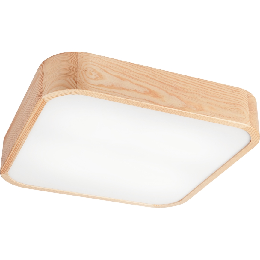 Stropna svetilka NATURAL SQUARE 4xE27/15W/230V 45x45 cm bor