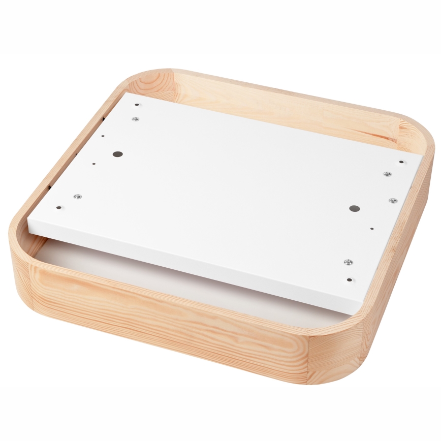 Stropna svetilka NATURAL SQUARE 4xE27/15W/230V 45x45 cm bor