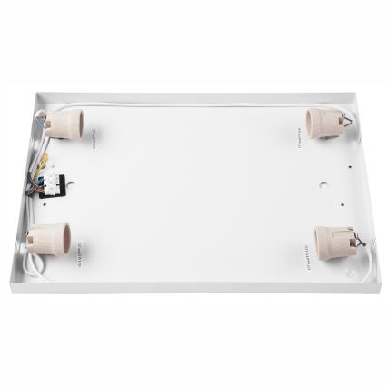 Stropna svetilka NATURAL SQUARE 4xE27/15W/230V 45x45 cm bor