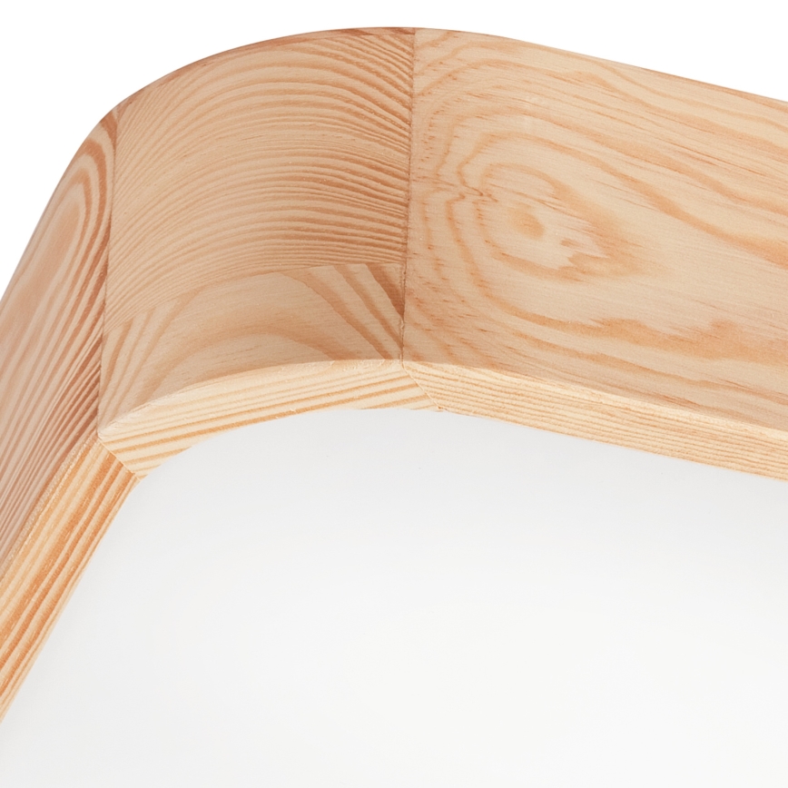 Stropna svetilka NATURAL SQUARE 4xE27/15W/230V 45x45 cm bor