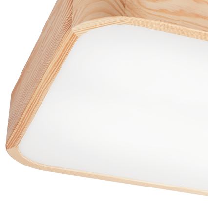 Stropna svetilka NATURAL SQUARE 4xE27/15W/230V 45x45 cm bor