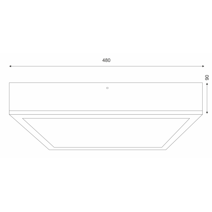 Stropna svetilka NATURAL SQUARE 4xE27/15W/230V 48x48 cm bor/bela