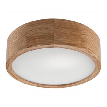 Stropna svetilka OAK 1xE27/60W/230V hrast premer 27,5 cm