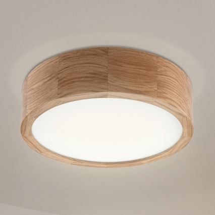 Stropna svetilka OAK 1xE27/60W/230V hrast premer 27,5 cm