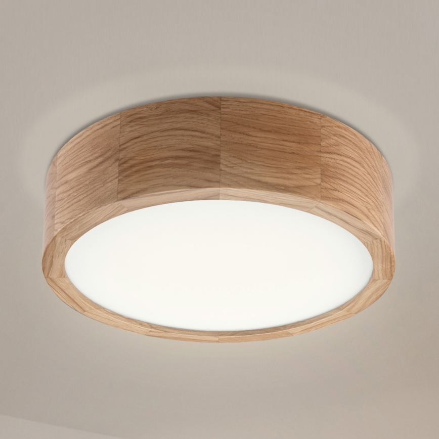 Stropna svetilka OAK 1xE27/60W/230V hrast premer 27,5 cm