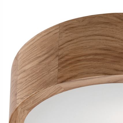 Stropna svetilka OAK 1xE27/60W/230V hrast premer 27,5 cm