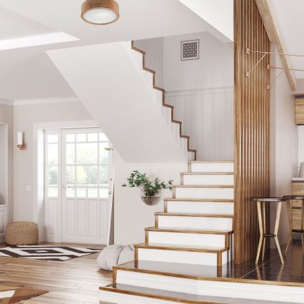 Stropna svetilka OAK 1xE27/60W/230V hrast ? 27,5 cm