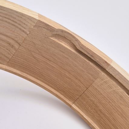 Kopalniško stropno svetilo OAK 2xE27/15W/230V IP54, hrast, premer 27 cm