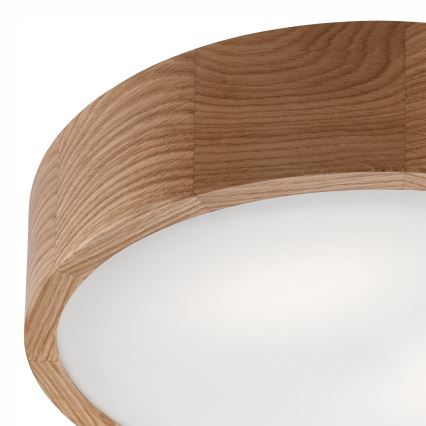 Stropna svetilka OAK 2xE27/60W/230V hrast ø 37,5 cm - FSC certifikat