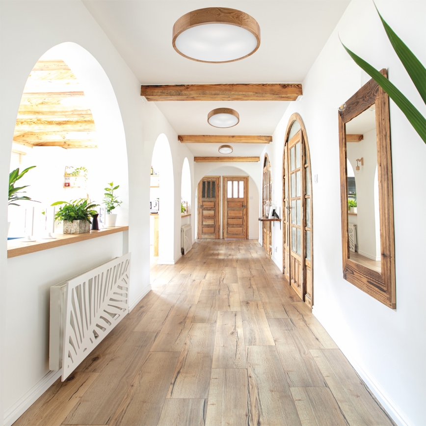 Stropna svetilka OAK 3xE27/60W/230V hrast ø 47,5 cm