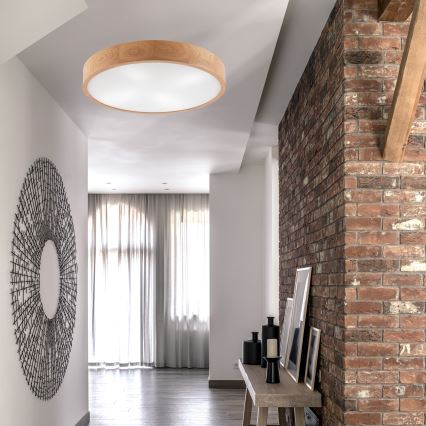 Stropna svetilka OAK 4xE27/60W/230V ø 57 cm hrast