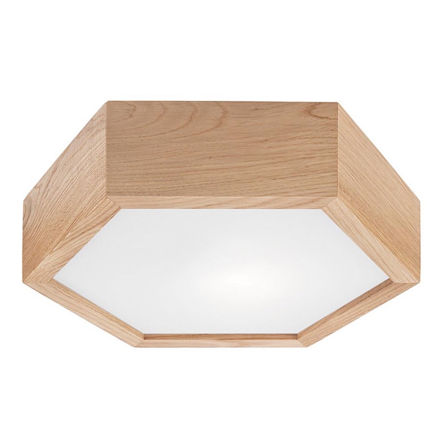 Stropna svetilka OAK HEX 1xE27/60W/230V pr. 32 cm hrast