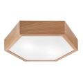 Stropna svetilka OAK HEX 2xE27/60W/230V pr. 43 cm hrast