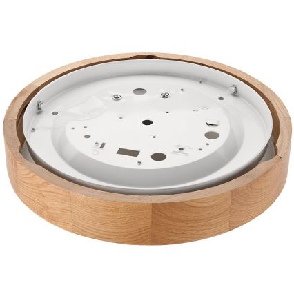 Stropna svetilka OAK SLIM 1xE27/60W/230V hrast ø 27 cm