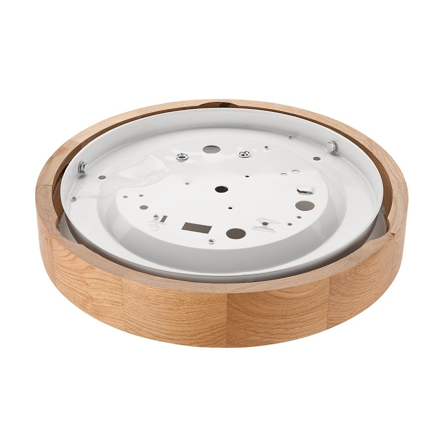 Stropna svetilka OAK SLIM 1xE27/60W/230V hrast ø 27 cm