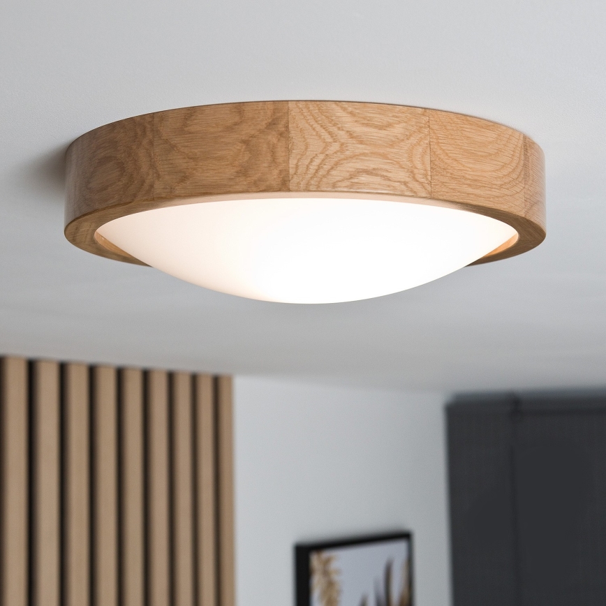 Stropna svetilka OAK SLIM 1xE27/60W/230V hrast ? 27 cm