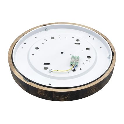Stropna svetilka OAK SLIM 3xE27/15W/230V Ø 47 cm hrast/temno rjava