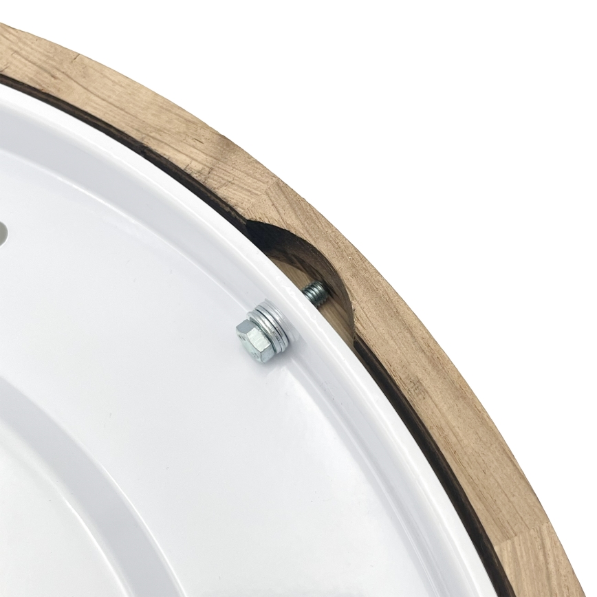 Stropna svetilka OAK SLIM 3xE27/15W/230V Ø 47 cm hrast/temno rjava