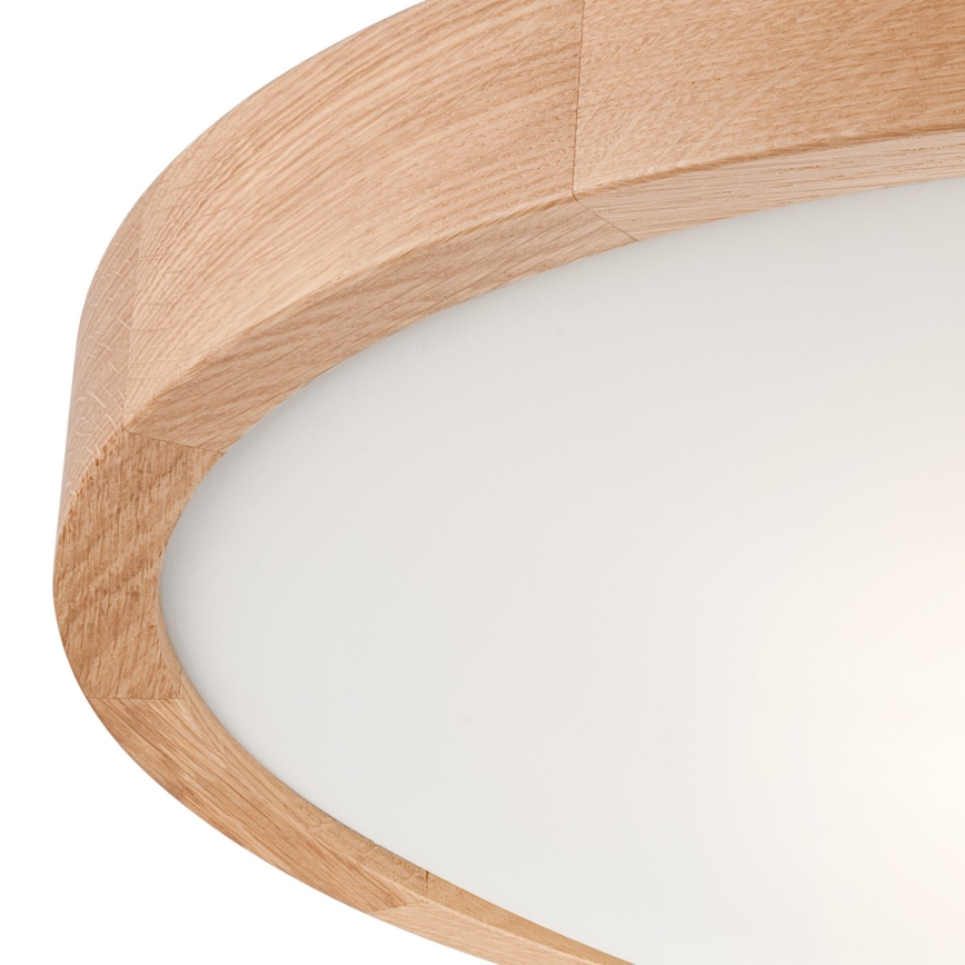 Stropna svetilka OAK SLIM 3×E27/60W/230V hrast ø 47 cm