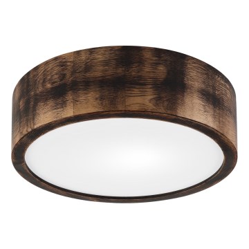 Stropna svetilka OAK SMOKY 1xE27/15W/230V ø 27,5 cm hrast/temno rjava