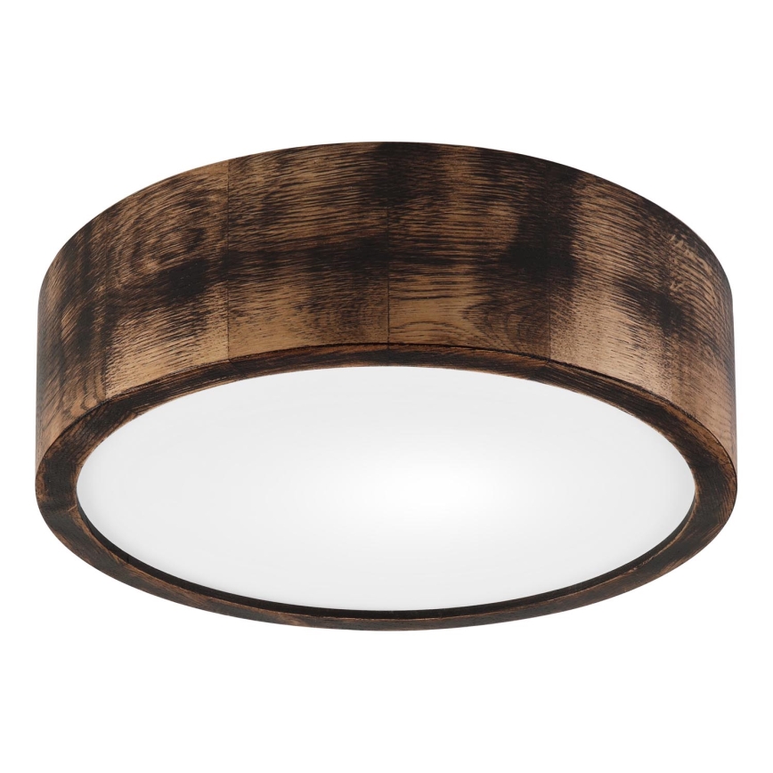Stropna svetilka OAK SMOKY 1xE27/15W/230V ø 27,5 cm hrast/temno rjava