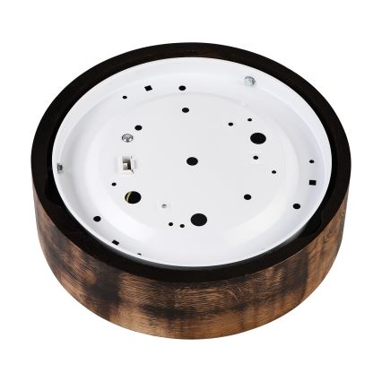 Stropna svetilka OAK SMOKY 1xE27/15W/230V ø 27,5 cm hrast/temno rjava