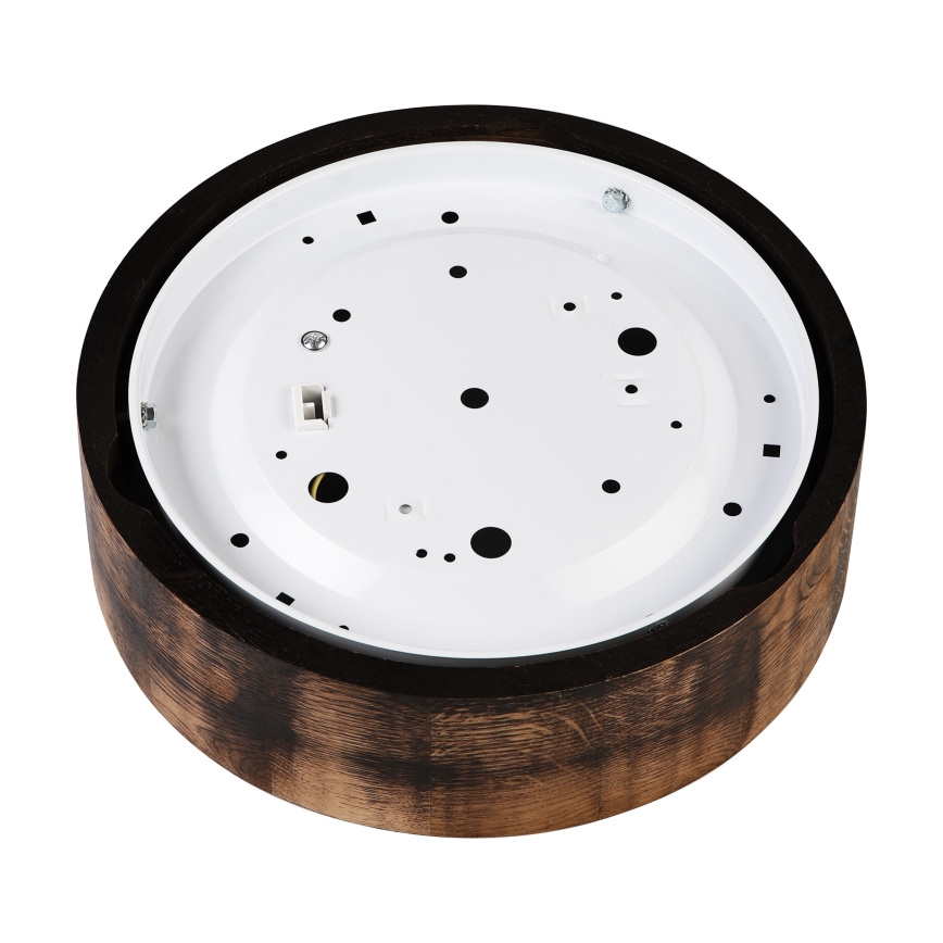 Stropna svetilka OAK SMOKY 1xE27/15W/230V ø 27,5 cm hrast/temno rjava