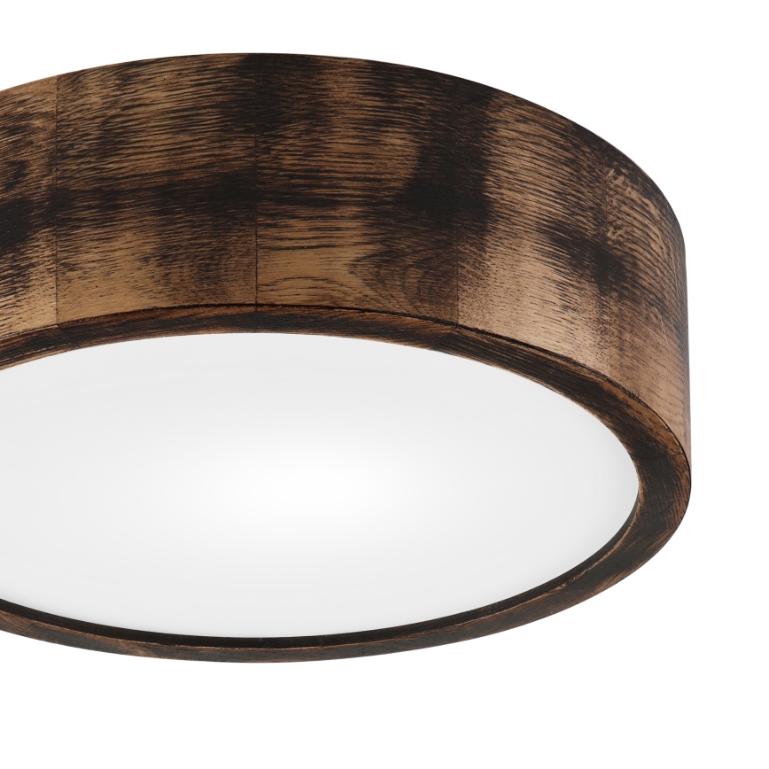 Stropna svetilka OAK SMOKY 1xE27/15W/230V ø 27,5 cm hrast/temno rjava