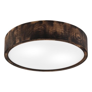 Stropna svetilka OAK SMOKY 2xE27/15W/230V ø 37,5 cm hrast/temno rjava