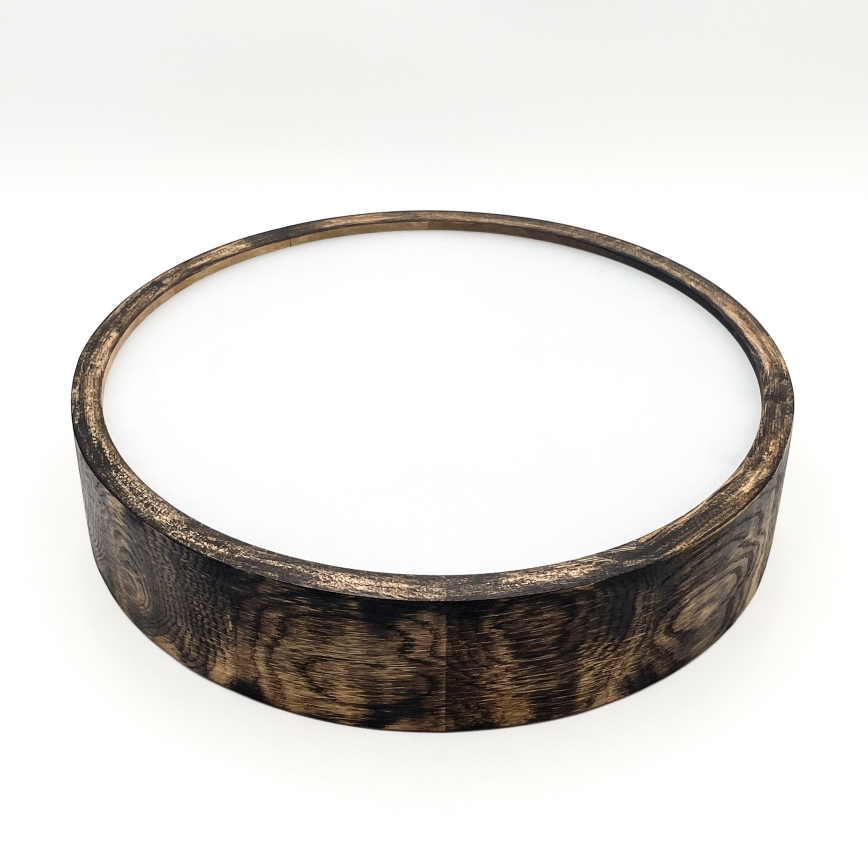 Stropna svetilka OAK SMOKY 2xE27/15W/230V ø 37,5 cm hrast/temno rjava