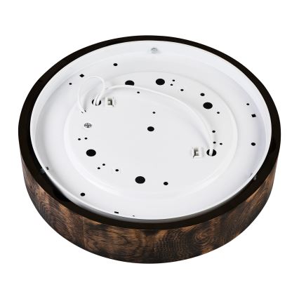Stropna svetilka OAK SMOKY 2xE27/15W/230V ø 37,5 cm hrast/temno rjava