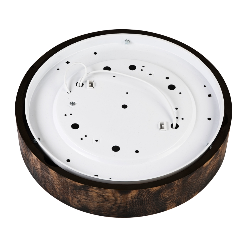Stropna svetilka OAK SMOKY 2xE27/15W/230V ø 37,5 cm hrast/temno rjava