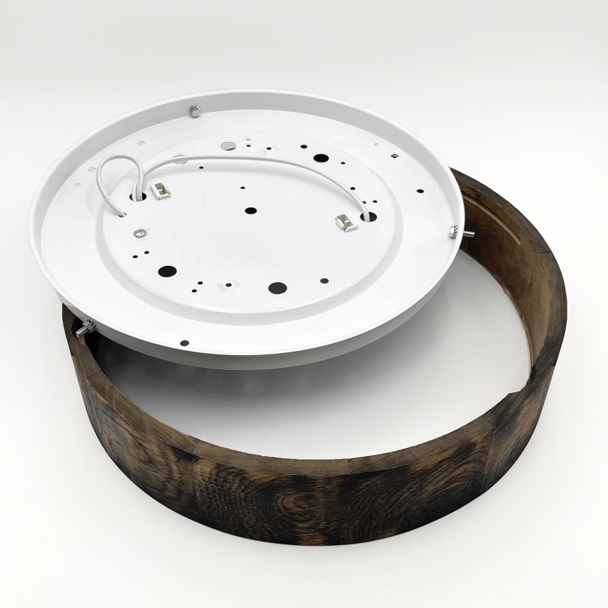 Stropna svetilka OAK SMOKY 2xE27/15W/230V ø 37,5 cm hrast/temno rjava