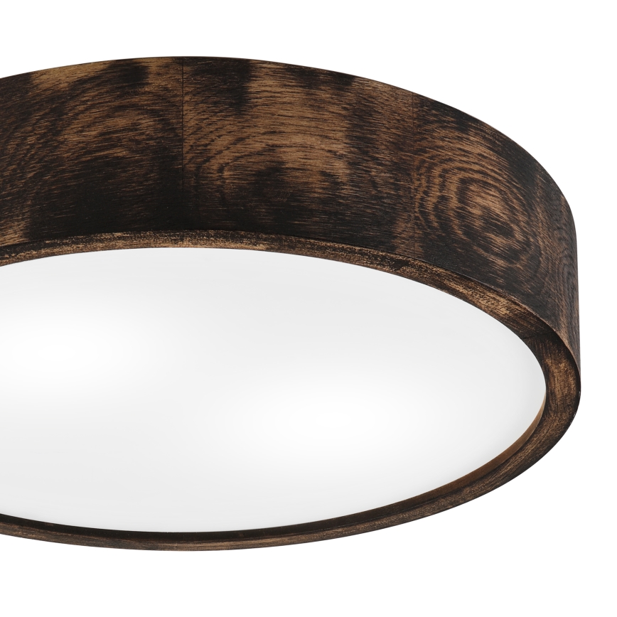 Stropna svetilka OAK SMOKY 2xE27/15W/230V ø 37,5 cm hrast/temno rjava