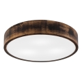 Stropna svetilka OAK SMOKY 3xE27/15W/230V ø 47,5 cm hrast/temno rjava