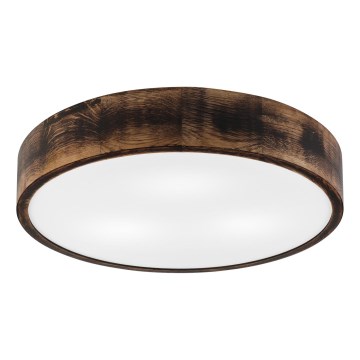 Stropna svetilka OAK SMOKY 3xE27/15W/230V ø 47,5 cm hrast/temno rjava
