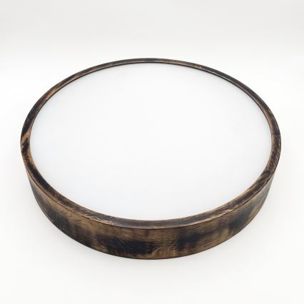 Stropna svetilka OAK SMOKY 3xE27/15W/230V ø 47,5 cm hrast/temno rjava
