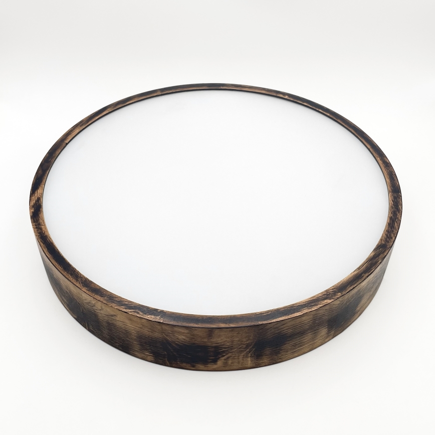 Stropna svetilka OAK SMOKY 3xE27/15W/230V ø 47,5 cm hrast/temno rjava