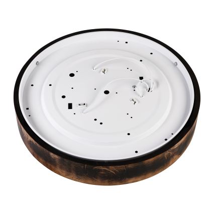 Stropna svetilka OAK SMOKY 3xE27/15W/230V ø 47,5 cm hrast/temno rjava