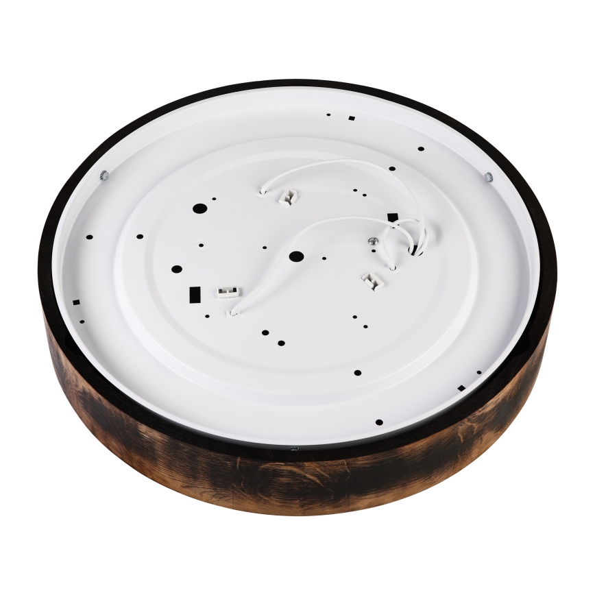 Stropna svetilka OAK SMOKY 3xE27/15W/230V ø 47,5 cm hrast/temno rjava