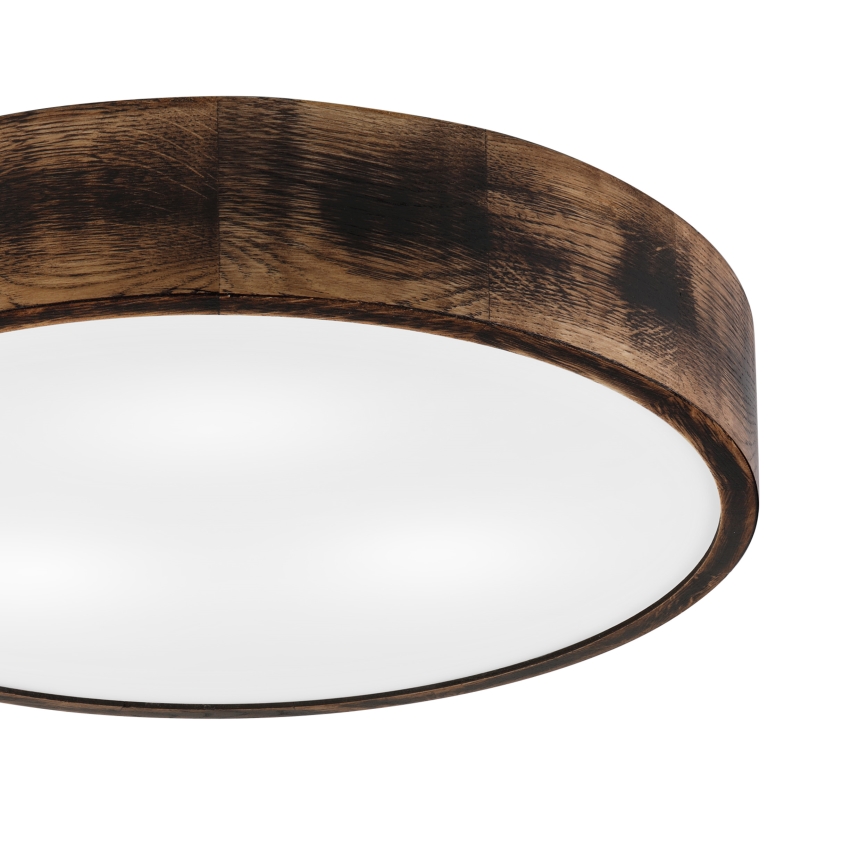 Stropna svetilka OAK SMOKY 3xE27/15W/230V ø 47,5 cm hrast/temno rjava