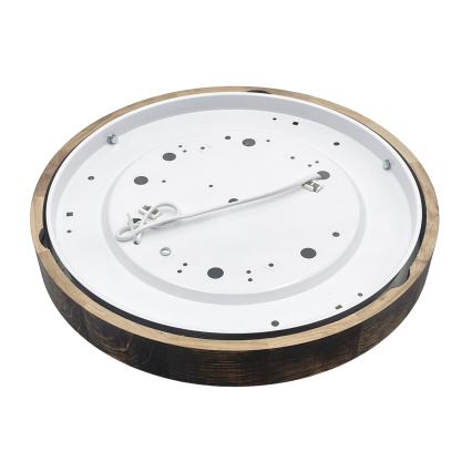 Stropna svetilka OAK SMOKY SLIM 2xE27/15W/230V premer 37 cm hrast/temno rjava