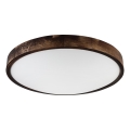 Stropna svetilka OAK SMOKY SLIM 3xE27/15W/230V, premer 47 cm, hrast/temno rjava