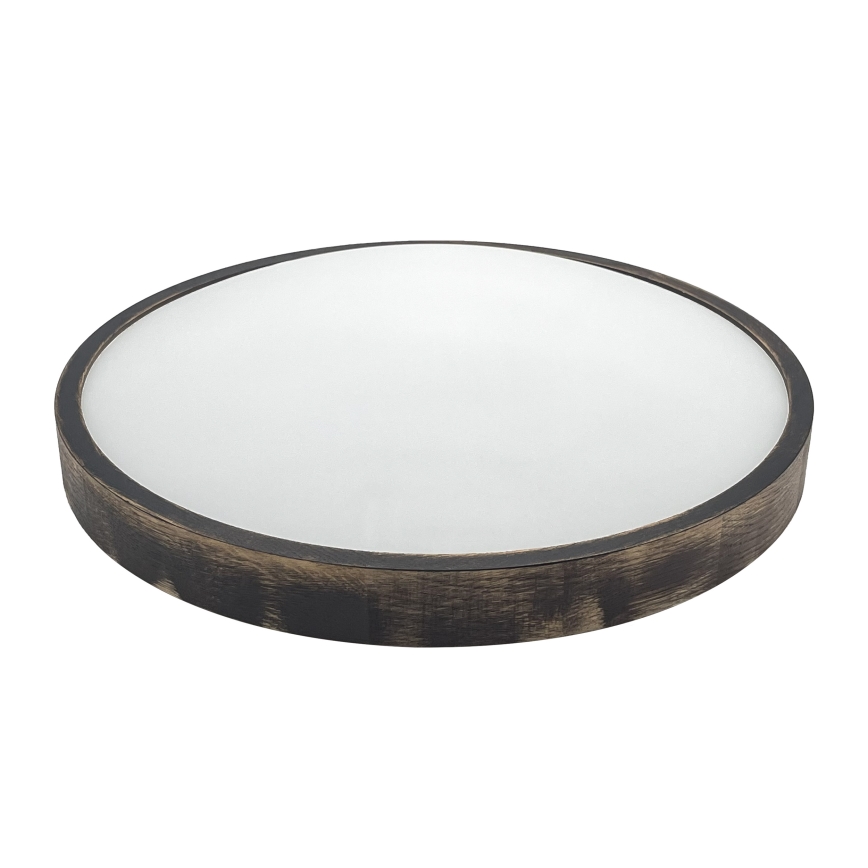 Stropna svetilka OAK SMOKY SLIM 3xE27/15W/230V, premer 47 cm, hrast/temno rjava