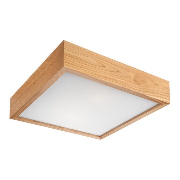 Stropna svetilka OAK SQUARE 1xE27/60W/230V hrast 27,5 cm