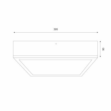 Stropna svetilka OAK SQUARE 4xE27/15W/230V 39x39 cm hrast/bela