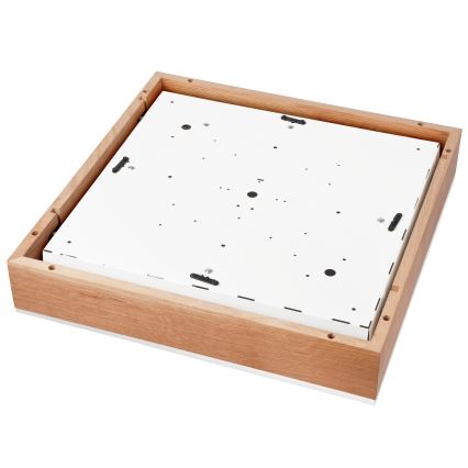 Stropna svetilka OAK SQUARE 4xE27/15W/230V 48x48 cm hrast/bela